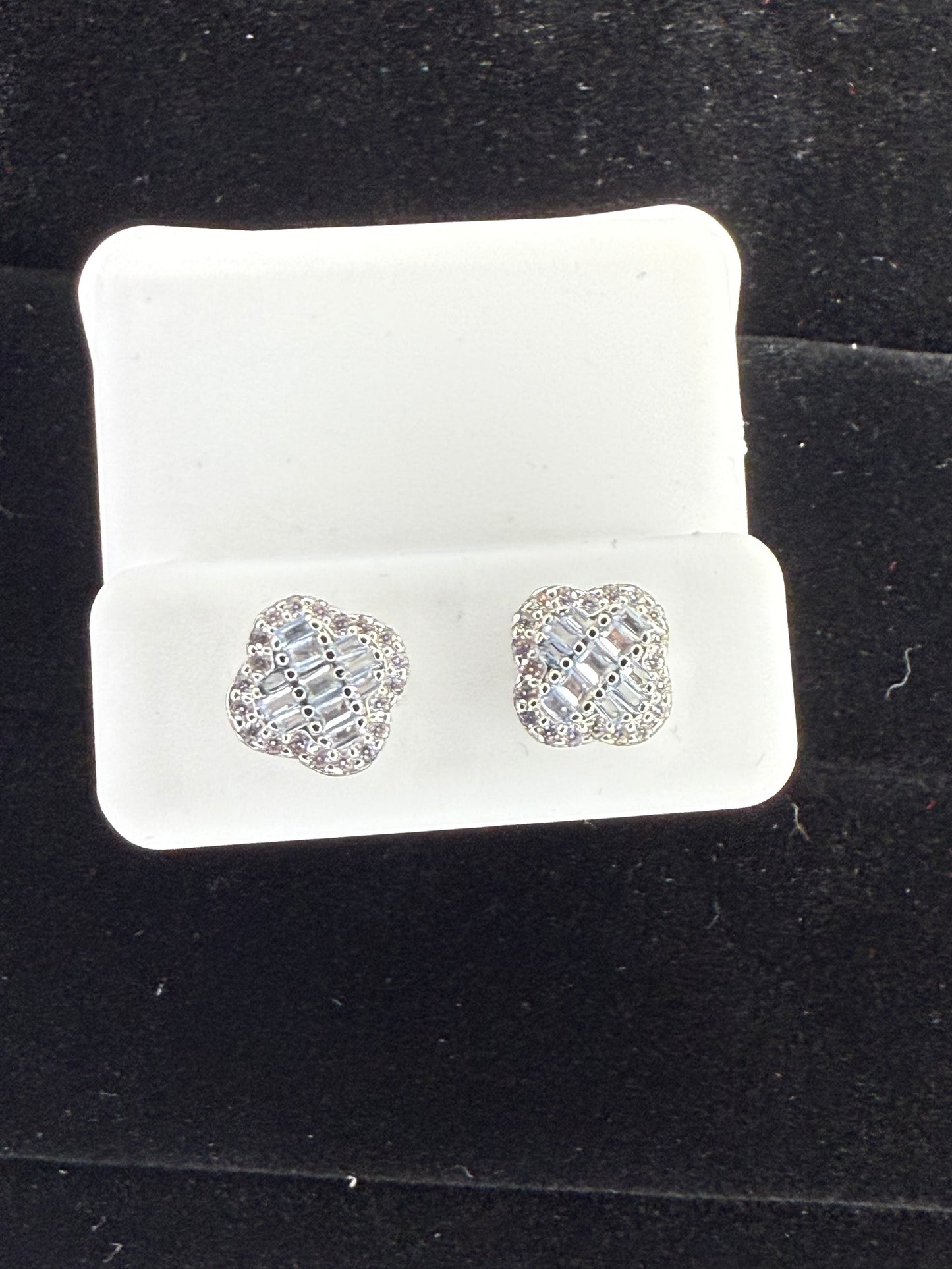 Moissanite 925 Clover Earrings
